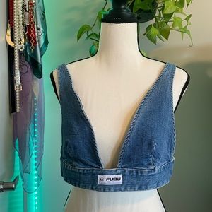 denim bra top 🦋